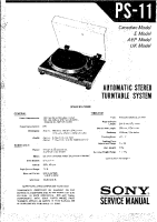 Sony PS-11 - Service Manual 
